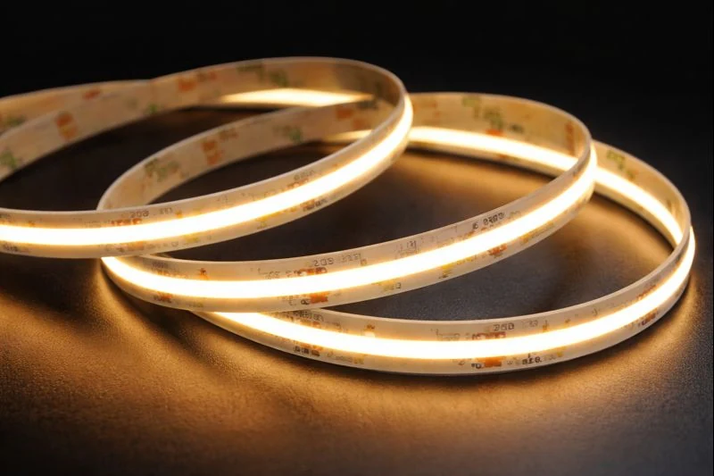 Taśma LED COB emitująca jednolitą linię światła
